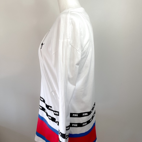 Victoria’s Secret PINK Campus Lace Up Long Sleeve Shirt Size XS - Picture 8 of 11